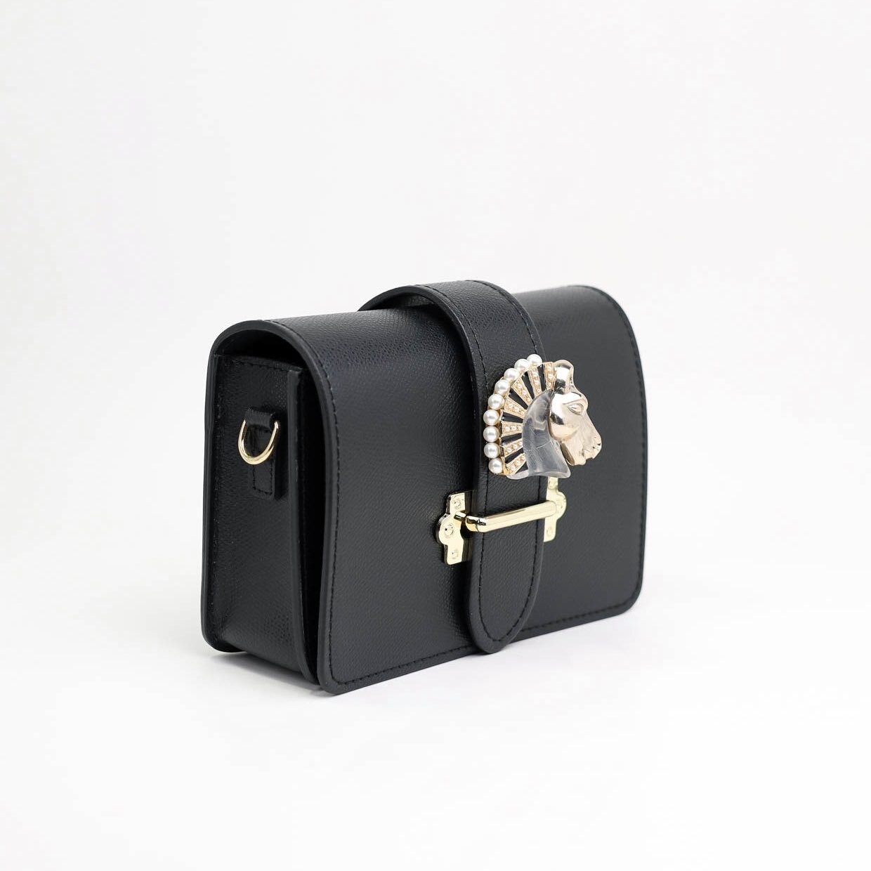 Horse Bag – Pelle Saffiano e Perle di Fiume