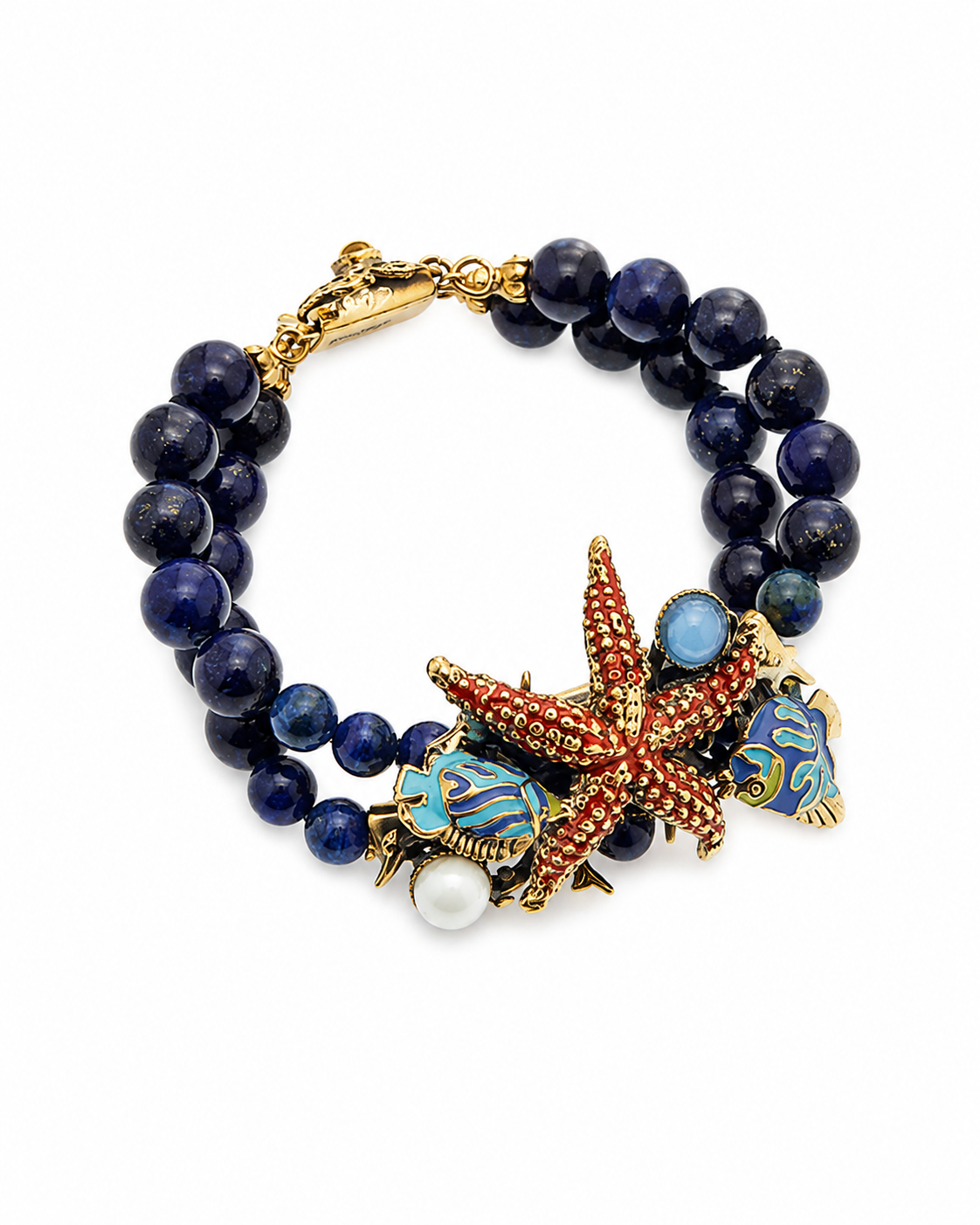 Collection Fish Blue – Perle di Fiume, Quarzo e Smalto