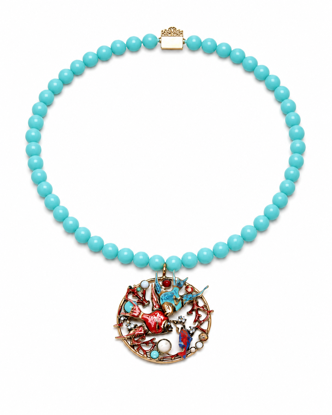 Collection Fish Turquoise – Perle di Fiume e Smalto