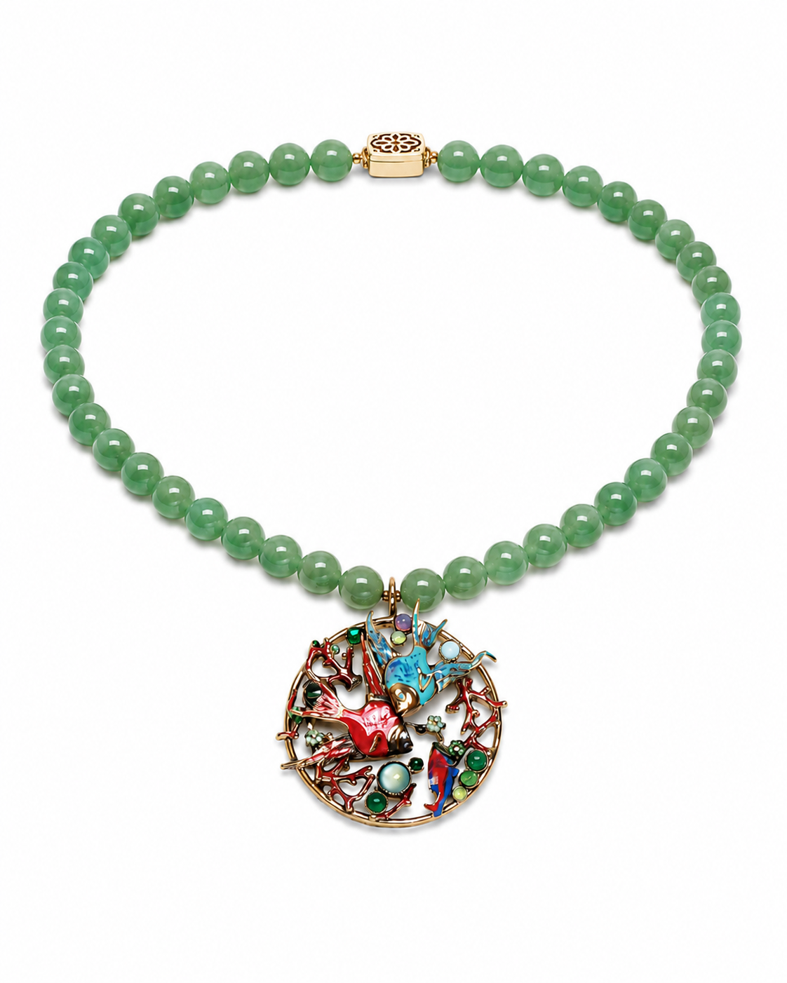 Collection Fish Green – Perle di Fiume, Quarzo e Smalto