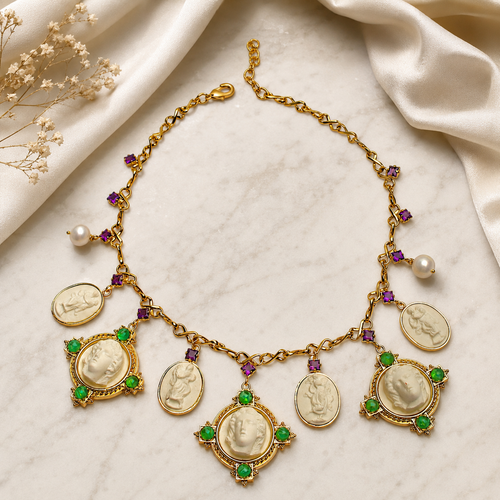 Collection Atina – Cammei in Porcellana, Onice e Swarovski