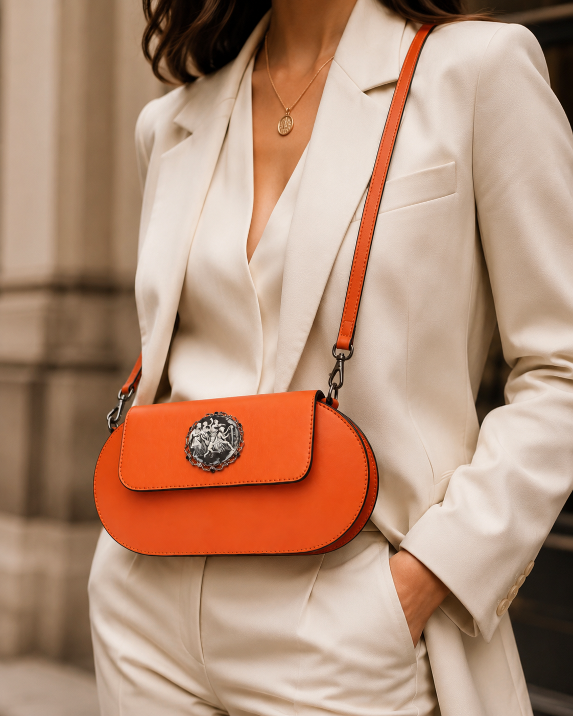 Oval Bag – Pelle Saffiano