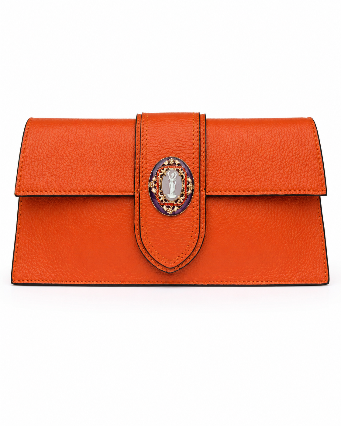 Pompei Bag – Pelle Saffiano, Cammeo e Granati