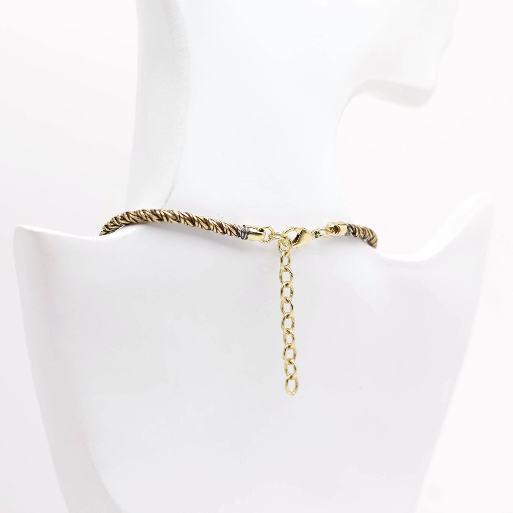 Collana Pantera – Smalto Nero e Pietre Naturali